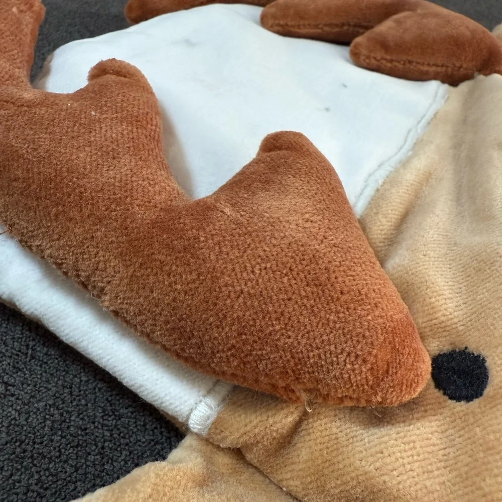 Crate & Barrel Wonderland Velvet Reindeer Kids Christmas Stocking